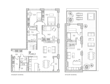226 м², 3-комнатные апартаменты 59 500 000 ₽ - изображение 7