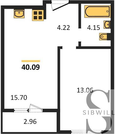 40,1 м², 1-комнатная квартира 5 900 000 ₽ - изображение 14