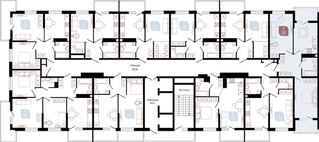 59,8 м², 2-комнатная квартира 9 687 600 ₽ - изображение 2