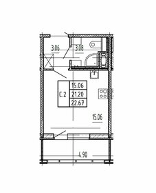 Квартира 21,2 м², студия - изображение 1