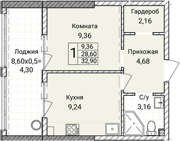 38,7 м², 1-комнатные апартаменты 3 800 000 ₽ - изображение 67