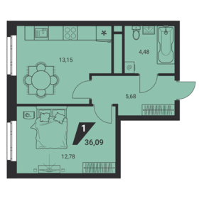 42,6 м², 1-комнатная квартира 5 500 000 ₽ - изображение 59