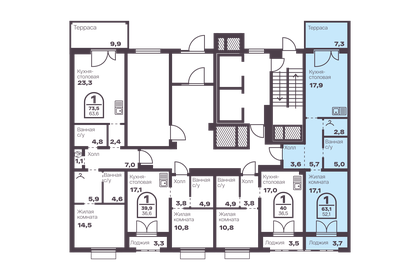 Квартира 52,1 м², 1-комнатная - изображение 2