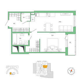 50 м², 2-комнатная квартира 10 349 000 ₽ - изображение 133