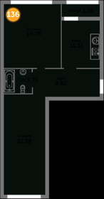 Квартира 65,5 м², 2-комнатная - изображение 1