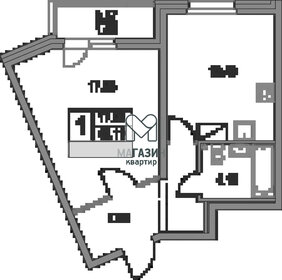 Квартира 43,2 м², 1-комнатная - изображение 1