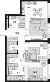 115 м², 3-комнатная квартира 48 400 000 ₽ - изображение 126