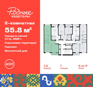 55,7 м², 2-комнатная квартира 11 503 164 ₽ - изображение 20