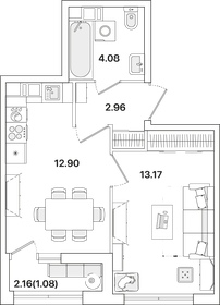 36,1 м², 1-комнатная квартира 8 674 325 ₽ - изображение 6