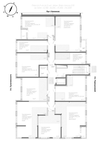 65,8 м², 3-комнатная квартира 5 500 000 ₽ - изображение 75