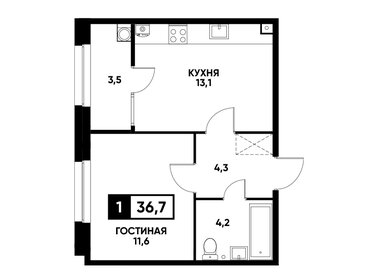 36,3 м², 1-комнатная квартира 3 887 730 ₽ - изображение 9