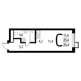22,3 м², квартира-студия 6 618 640 ₽ - изображение 67