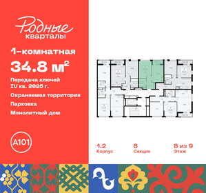 Квартира 34,8 м², 1-комнатная - изображение 2