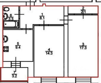 Квартира 55 м², 2-комнатная - изображение 1