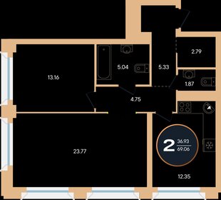 69,1 м², 2-комнатная квартира 16 712 520 ₽ - изображение 19