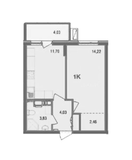 37,4 м², 1-комнатная квартира 4 900 000 ₽ - изображение 1