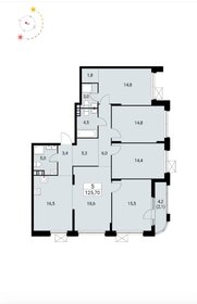 Квартира 125,7 м², 5-комнатная - изображение 2