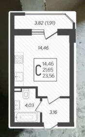 Квартира 23,6 м², студия - изображение 1