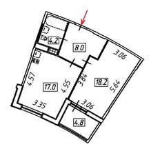 Квартира 52,2 м², 1-комнатные - изображение 2