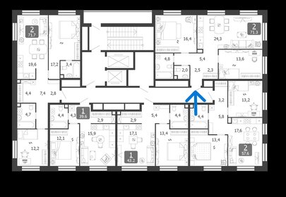 Квартира 71,3 м², 2-комнатная - изображение 2