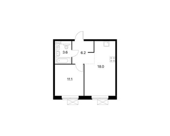 Квартира 38,9 м², 1-комнатная - изображение 1