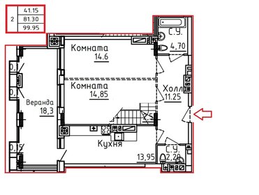 Квартира 130 м², 3-комнатная - изображение 1