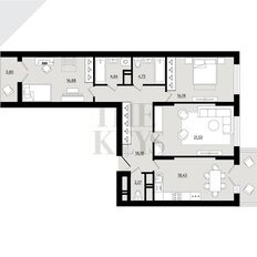 Квартира 106,6 м², 3-комнатная - изображение 2