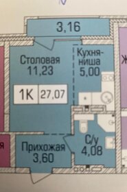 Квартира 27,1 м², студия - изображение 1