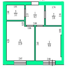 Квартира 54 м², 2-комнатная - изображение 5