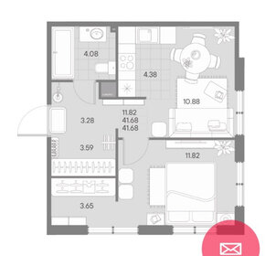 Квартира 40,7 м², 1-комнатная - изображение 1