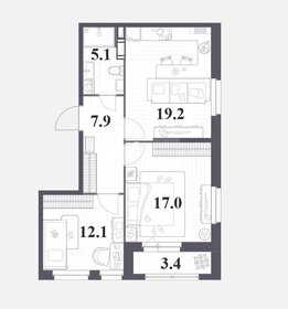 Квартира 62,8 м², 2-комнатная - изображение 1