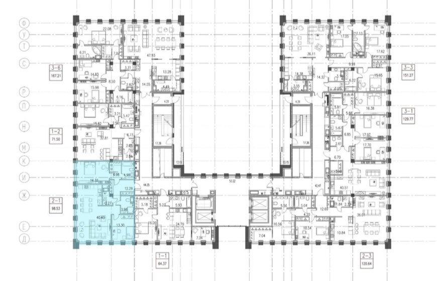98,5 м², 2-комнатная квартира 34 900 000 ₽ - изображение 1