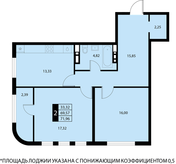 68 м², 2-комнатные апартаменты 24 800 000 ₽ - изображение 77