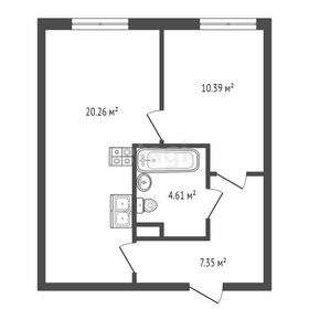 Квартира 42,5 м², 1-комнатная - изображение 1