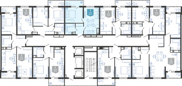 Квартира 36,6 м², 1-комнатная - изображение 2