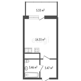 Квартира 21,3 м², студия - изображение 4