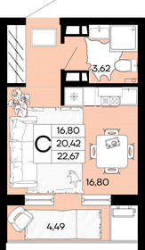 32,5 м², 1-комнатная квартира 4 706 700 ₽ - изображение 1