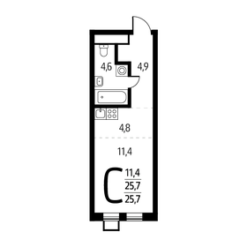 25,7 м², квартира-студия 7 417 020 ₽ - изображение 40