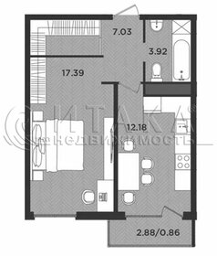 39 м², 1-комнатная квартира 6 850 000 ₽ - изображение 36