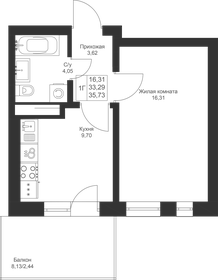 36,1 м², 1-комнатная квартира 6 360 640 ₽ - изображение 29