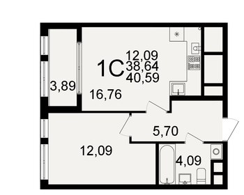 49,6 м², 1-комнатная квартира 3 690 000 ₽ - изображение 41