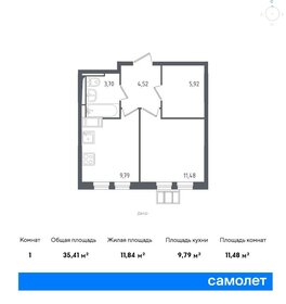 Квартира 35,4 м², 1-комнатная - изображение 1