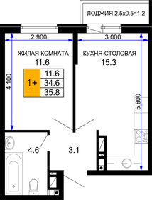 40 м², 1-комнатная квартира 4 200 000 ₽ - изображение 110