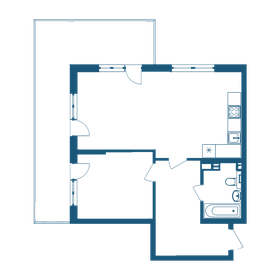 Квартира 78 м², 2-комнатные - изображение 1