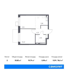 33,5 м², 2-комнатная квартира 6 550 000 ₽ - изображение 17