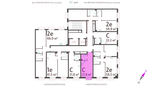 21,8 м², квартира-студия 10 100 000 ₽ - изображение 74