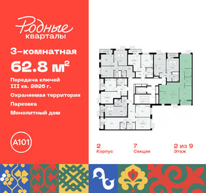 62,9 м², 3-комнатная квартира 10 553 865 ₽ - изображение 7