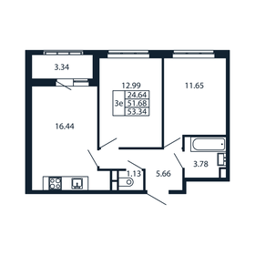 50 м², 2-комнатная квартира 13 803 888 ₽ - изображение 59