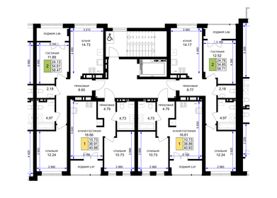 41,4 м², 1-комнатная квартира 5 150 000 ₽ - изображение 45