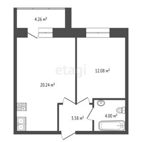 Квартира 42 м², 1-комнатная - изображение 1
